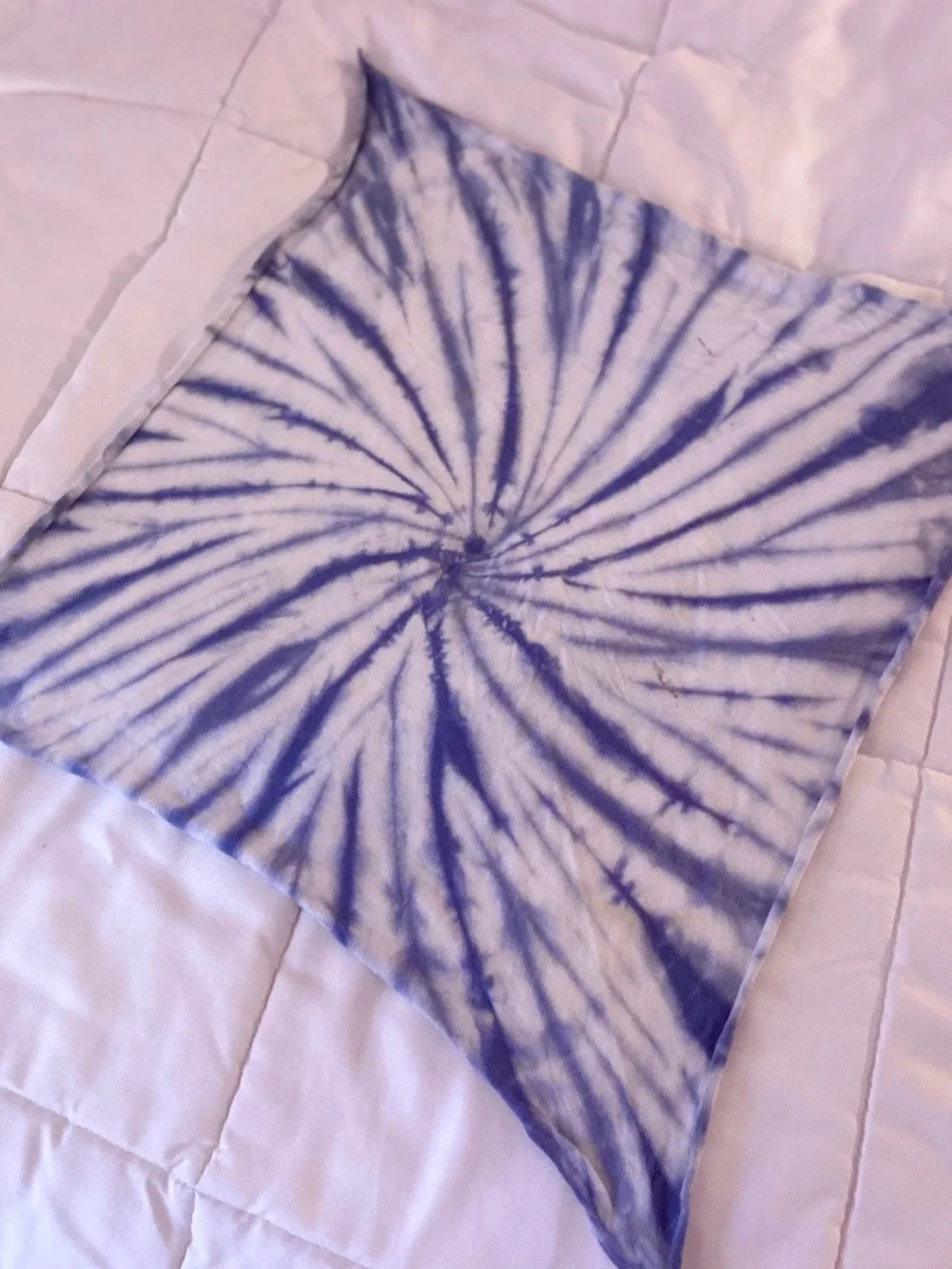 Grayson Threads Blue Tie-Dye Bandanna 100% Cotton Soft Y2k Urban Boho Accessory
